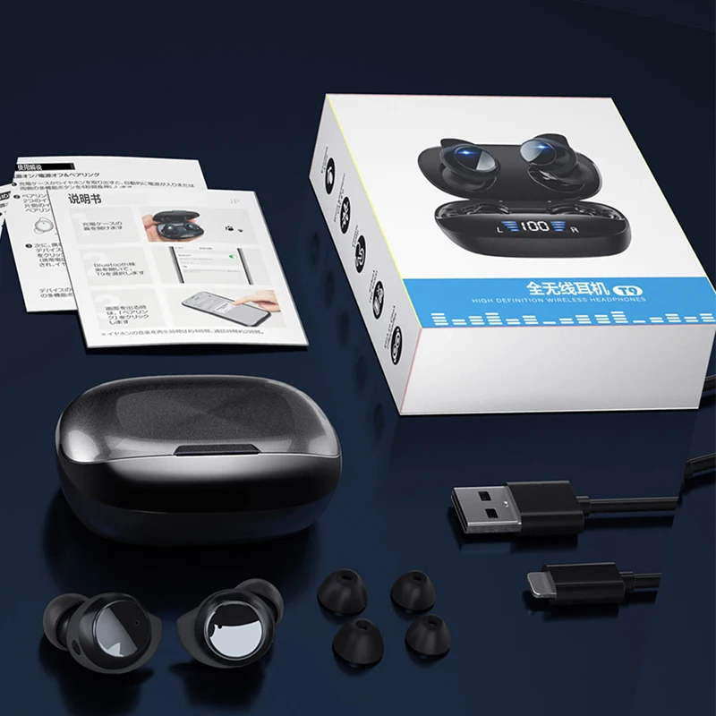 5 ks T9 Bluetooth Slúchadlá Bezdrôtové Slúchadlá Potlačením Hluku Airbud Hands-free, Headset Športové Slúchadlá Pre Apple Android