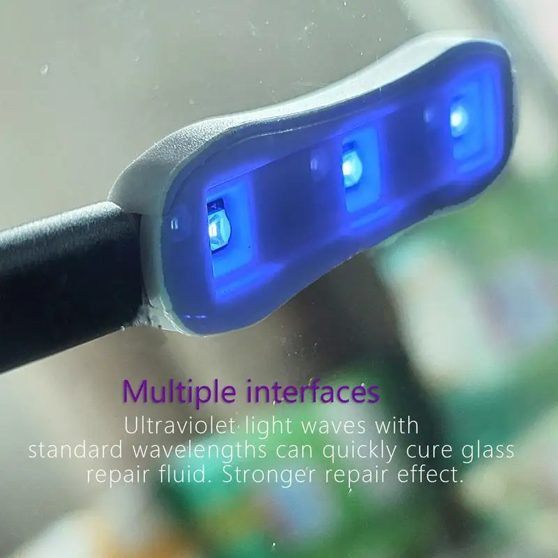 Nové Vylepšené UV-0 Typ Miniatúrne Vytvrdzovania Lampa Na Auto Sklo Opravy čelného skla Súprava na Opravu Automobilov, Údržba Dodávky