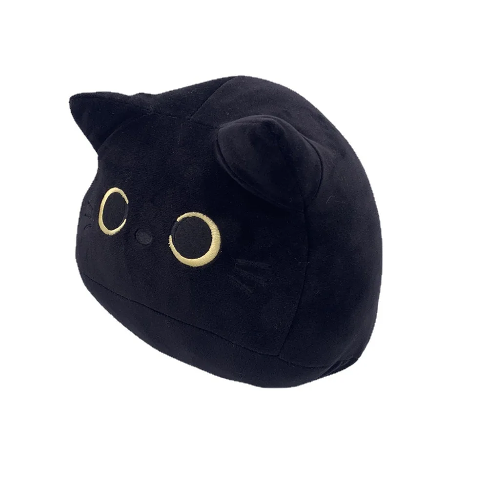 Roztomilé Mäkké Black Cat Vankúš Plyšové Hračky Karikatúra Komiks Model Bábiky Plyšová Vianočný Darček K Narodeninám Pre Deti