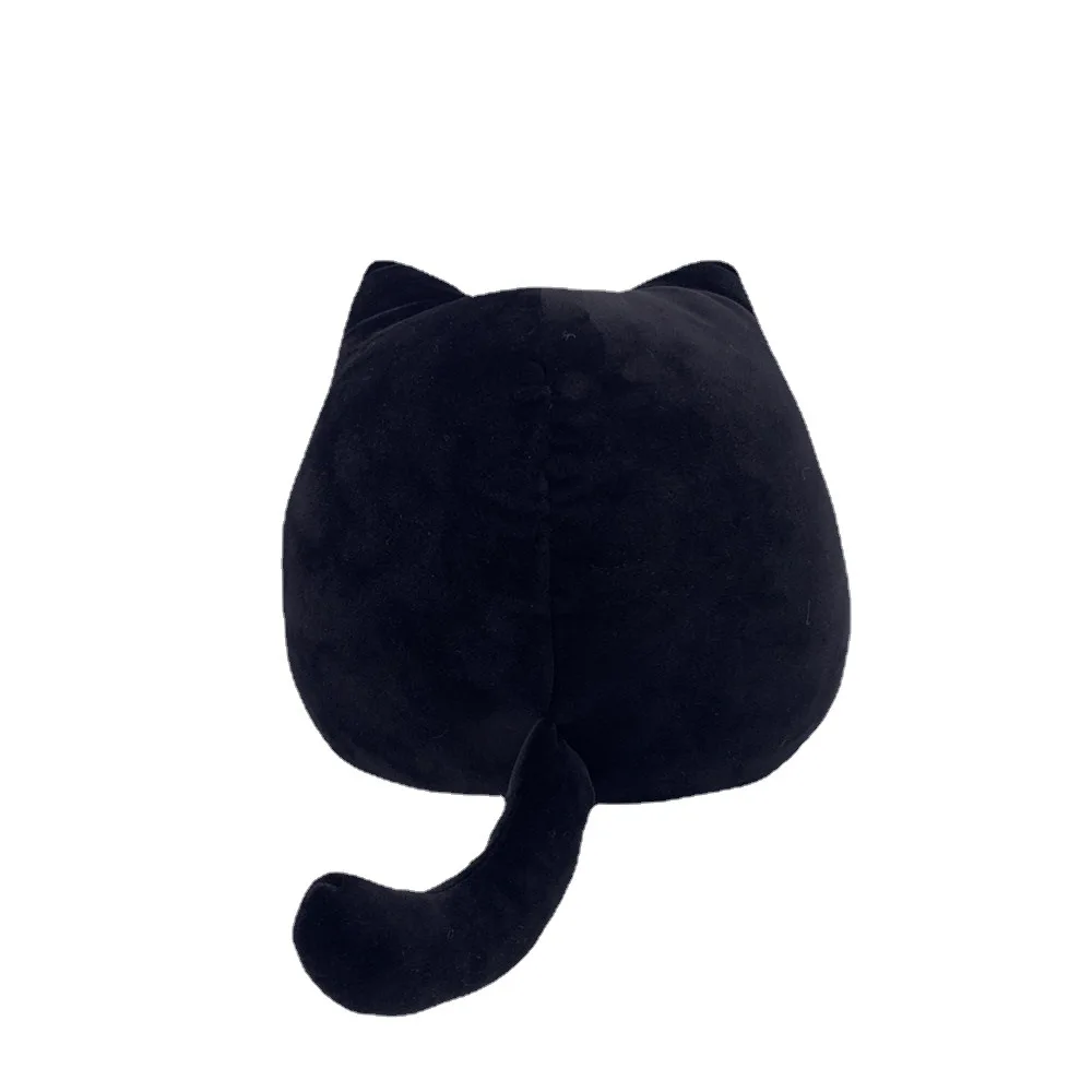 Roztomilé Mäkké Black Cat Vankúš Plyšové Hračky Karikatúra Komiks Model Bábiky Plyšová Vianočný Darček K Narodeninám Pre Deti