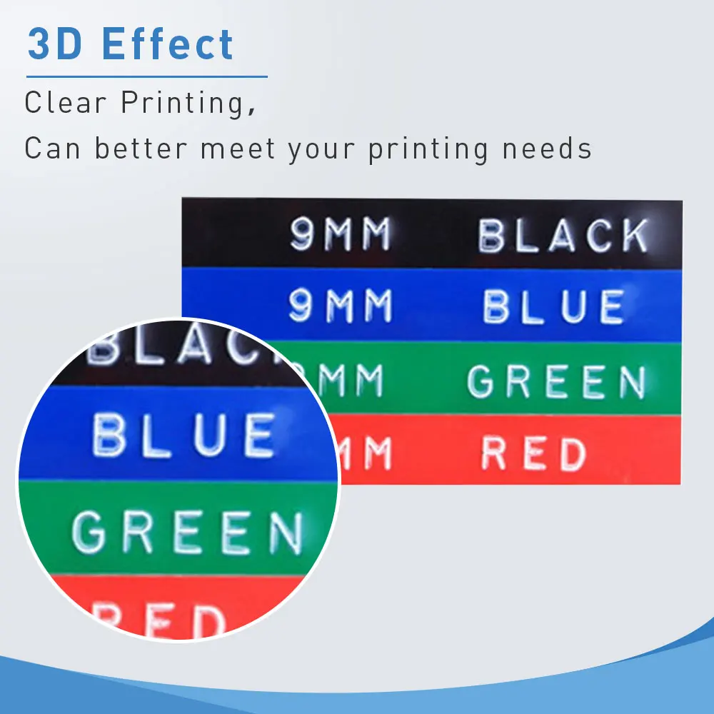 Labelwell 3ks 3D Razba PVC Nálepky Nahradiť pre Dymo 3D 9mm Razba Pásky Pre Dymo 12965 E-101 1610 Ručná Tlačiareň štítkov