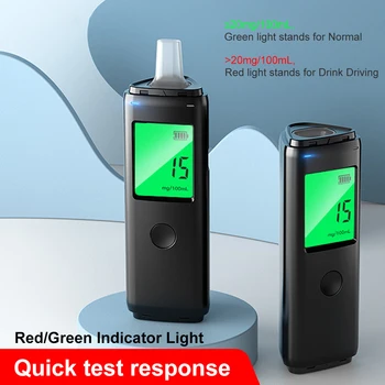 Prenosné Breathalyzer Profesionálny Alkohol Tester s Vysokou Presnosťou Digitálny Displej Nabíjateľná Dych Tester Nástroj s Náustok