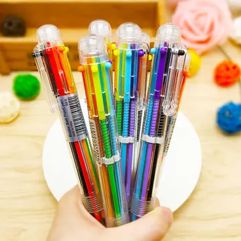 500Pcs Multicolor Guľôčkové Pero 6 Farieb Novinka Tvorivé guličkové Pero Školského Úradu Dodanie Darček Písacie potreby