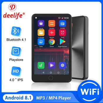 Deelife Android MP4 Prehrávač Kontakte s Bluetooth a WiFi MP3 MP 4 Prehrávače Hudby Podporuje hebrejského