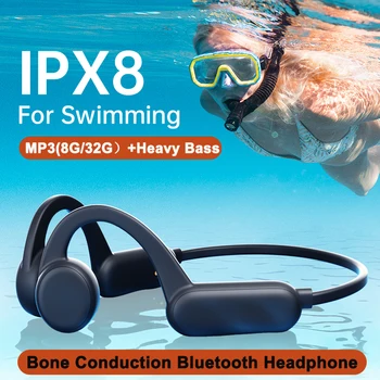 Kostné Vedenie Slúchadlá Bluetooth Slúchadlá Bezdrôtové Slúchadlá MP3 Plávanie Športové IPX8 Vodotesné Postavený-v 8-32G Pamäť