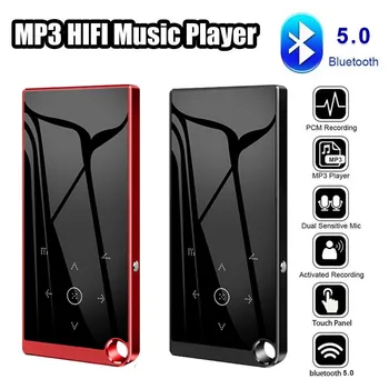 Bluetooth5.0 Lossless Hudobný Prehrávač MP3, Prenosné Audio HiFi Walkman s FM/E-knihy/Hlasový Záznamník/MP4 Video Prehrávač, 2,4-Palcový Displej
