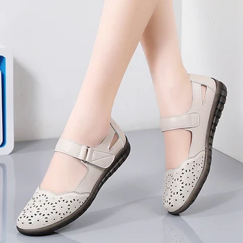 Dámske Luxusné Sandále 2023 Príležitostné Letné Topánky na Nízkych Podpätkoch Pre Kliny Topánky Mäkké Dno Chaussure Femme Letnej Obuvi Kolo Prst