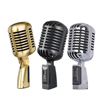 Vintage Štýl, Mikrofón Profesionálne Káblové Mikrofón Dynamický Pohybujúce Sa Profesionálne Vokálny Dynamický Mikrofón