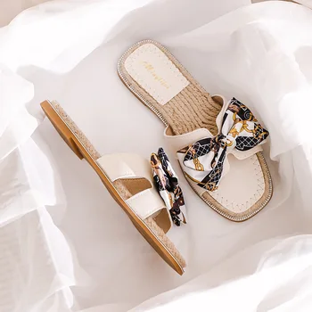 TOPHQWS Letné Byt Sandále Pre Ženy 2023 Bežné Pošmyknúť Na Vonkajšie Pláži Papuče Štvorcové Prst Luxusné Sandále Žena Flip Flops