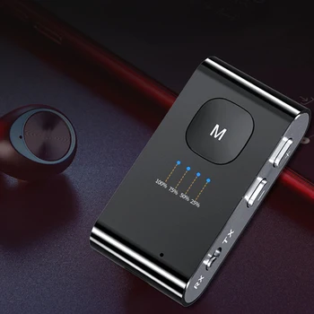 Bluetooth-kompatibilné 5.0 Vysielač Prijímač s Mikrofónom pre Slúchadlá, Handsfree Hovor Adaptér Bezdrôtovej siete Zariadenia, Streamovanie Hudby