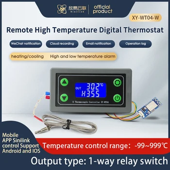 WIFI Remote Digitálny Regulátor Teploty K Termočlánkom Vysokej Regulátor Teploty -99~999℃ XY-WT04