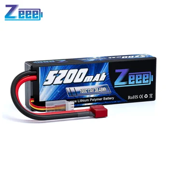 Zeee 2S Lipo Batérie 7.4 V 5200mAh 100C Dekani Plug Hardcase RC Batérie pre RC Auta Nákladných Vozidiel Buggy 1/10 Rozsahu Pretekárske Modely
