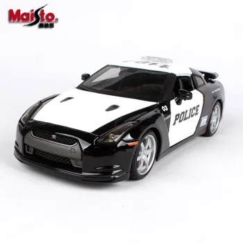Maisto 1:24 Nissan-GTR policajné auto zliatiny model auta, die-cast model auta simulácia auto dekorácie kolekcie darček hračka