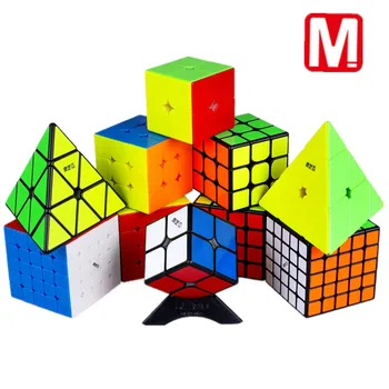 Qiyi MS Serie Magnetické 2x2 3x3 3 M PRO 4x4 5x5 Pyramídy Magic Cube Magnetické Rýchlosť Cube Puzzle Vzdelávania Kocky, Hračky Pre Deti,
