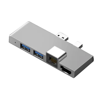 Na Povrchu Pro 4 5 6 Dokovacej Stanice Hub s 4K Kompatibilný s HDMI TF Card Reader Gigabit Ethernet 2 USB 3.1 Gen 1 Port