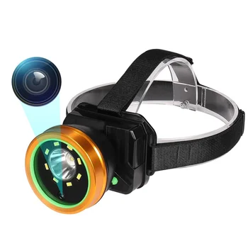 Vonkajšie Športové Kamery s Svetlomet USB Nabíjanie, Vodotesná Hlava-montáž Športová Kamera 1080P pre Práce v Teréne Nahrávanie