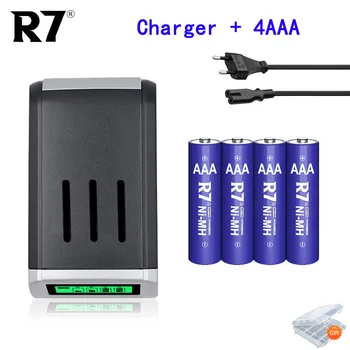R7 1.2 V 800mAhAAA Nabíjateľné batérie NI-MH aaa Batérie a 1.2 V, Nabíjačka Batérií pre 1.2 V AA /AAA NIMH Nabíjateľné Batérie
