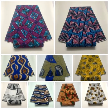 Nové Zaručiť Skutočnú 100% Originálne Reálne Vosk Ankara Textílie 2022 Africkej Tlače Textílie Pre Svadobné Šaty Tissus Coton 6Yards