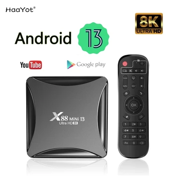 HAAYOT X88 Mini 13 TV Box Android 13 Rockchip RK3528 Quad Core Cortex A53 Podporu 8K Video Wifi6 Smart Media Player Set-Top-Box