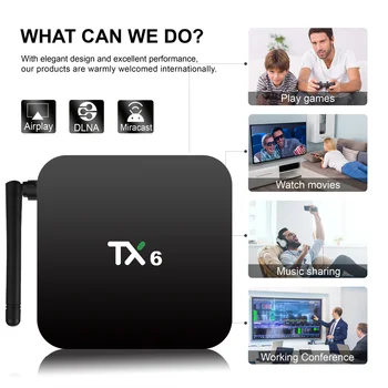 Pôvodné Tanix TX6 Smart TV Box Android 9.0 Allwinner H616 4G/32G, Wifi, Bluetooth 4K HDR Siete Media Player Set-Top-Box