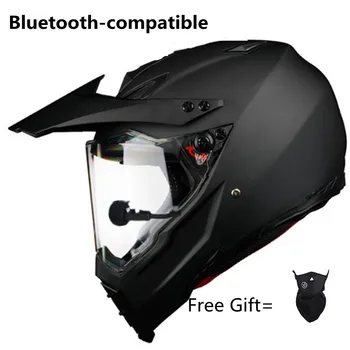 Motor Motocykel Klobúk Plnú Tvár Prilba S Objektívom Bezpečnosti DOT Hovoru Hudby, Bluetooth Moto S Matte Black