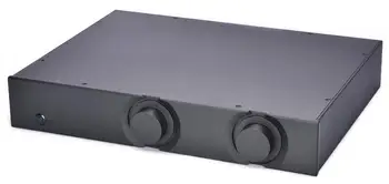 čierny hliníkový predzosilňovač krytu zosilňovač audio prípade diy box s gombíkmi