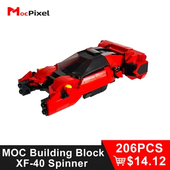 MOCPIXEL Cyberpunk XF-40 Spinner MOC Stavebné Bloky Zhromaždiť Tehly Auto Stavby, Puzzle, Hračky Pre Chlapcov, Deň Detí Dary