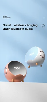 4000mah Alarm Nastavenie Bezdrôtového Nabíjania Hodiny Displej Malé Audio Ai Hlas Dialóg Smart Home Reproduktor Reproduktor