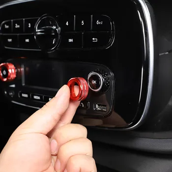 Pre Mercedes-Benz, Smart 16-21 hliníkovej zliatiny Car Audio Tlačidlo Ovládania Hlasitosti Gombík Kryt Výbava Auto Príslušenstvo (Č Obrazovke Verzia)
