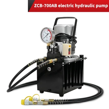 ZCB-700AB 220V Double Obvod Elektrické Čerpadlo Kompatibilné Rôzne Hydraulické Nástroje 0,75 KW Motor Hydraulický Tlak Oleja Stanice 70MPA