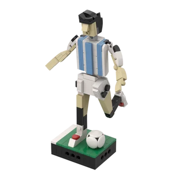 MOC Argentína Futbalový Hráč Tímu Stavebných Blokov DIY Kreatívny Nápad Zostaviť Tehla Modelu Deti Deti Zbierku Hračiek Darček