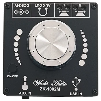 ZK-1002M Bluetooth 5.0 Subwoofer Zosilňovač Rada 2X100W 2.0 Kanálový High Power Audio Stereo Zosilňovač Rada Bass AMP