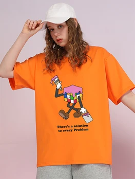 Tam Je Riešenie Na Každý Problém, Tlač Muž Módne Topy O-Neck T-Shirts Letné Bavlnené Tričká Hip Hop Nadrozmerná Voľné Tričko