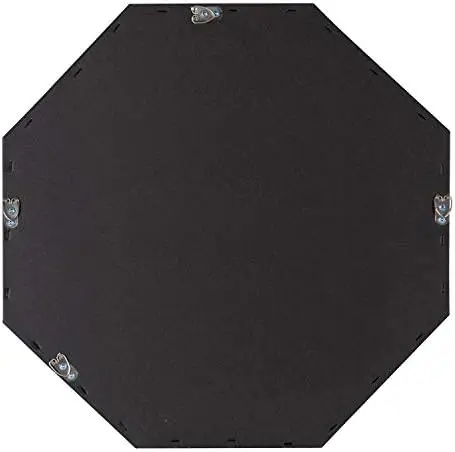 Moderné Octagon Zrkadlo, Čierne 25x25 Cm