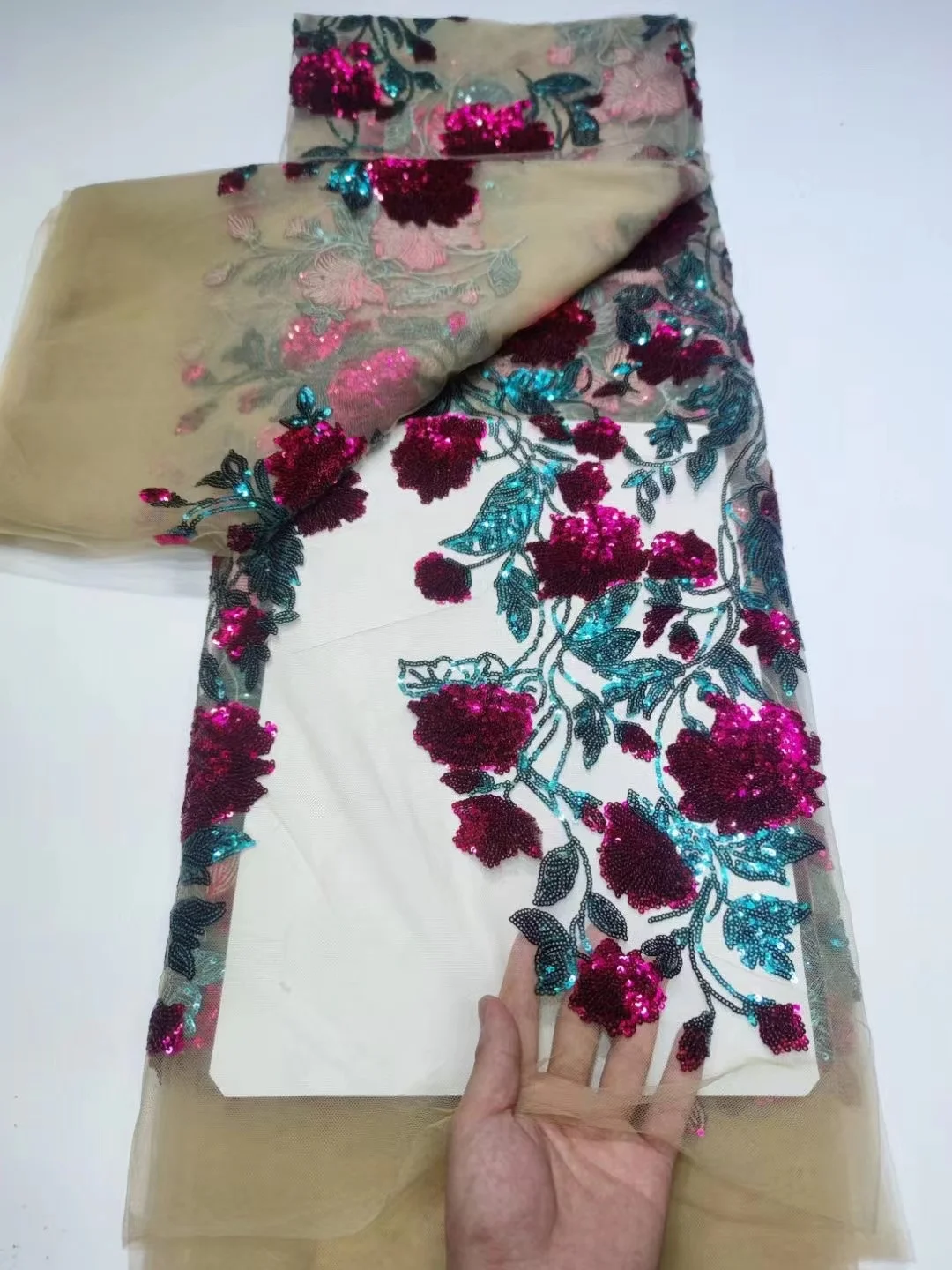 2022 Vysokej Kvality Nigérijský Čipky Textílie Vyšívané Francúzsky Afriky Flitrami Čipiek, Tkanie Dizajn Biela Flitrami Čipky Textílie