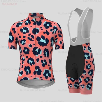 2023 Ženy Oblečenie Sady Leopard Tlač Cyklistika Dres Letné Cyklistické Šortky Žena Oblečenie Horských Bicyklov, Požičovňa Nastaviť Sportwear