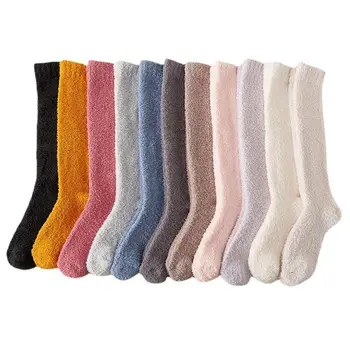 Roztomilý Elastické Muži Ženy Japonský Trubice Ponožky Retro Dámske Pančuchy Čisté Farebné Pančuchy Poschodí Ponožky Bavlna Teľa Ponožky