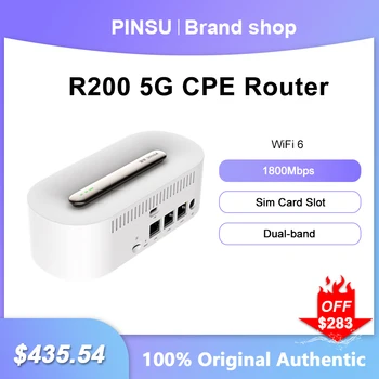 Pôvodné PINSU R200-C 5G CPE Router WiFi 6 Dual-band 1800Mbps Bezdrôtový Opakovač Signálu S Slot Karty Sim Gigabit Zosilňovač