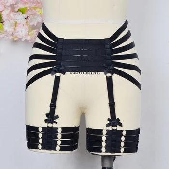dámske pančuchy podväzkový pás Lúk podväzok Harajuku Gotický telo postroj svadobné podväzky svadobné bondage popruhy, podväzkové pásy