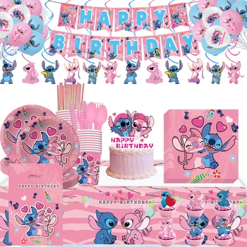Disney ' Lilo & Stitch Narodeninovej Party Dodávky Cartoon Steh Deti Dekorácie, Papierové Dosky Balóny Riad Baby Sprcha Dodávky