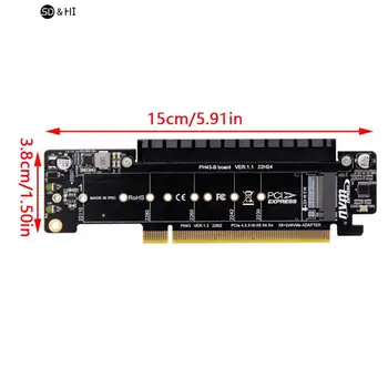 PCIE Splitter Karty Adaptéra Nvme Rozšírenie Stúpačky Karta 8+4+4Hyper Ultra Quad VROC M. 2 Nvme Port Rozšírenie Stúpačky Karty