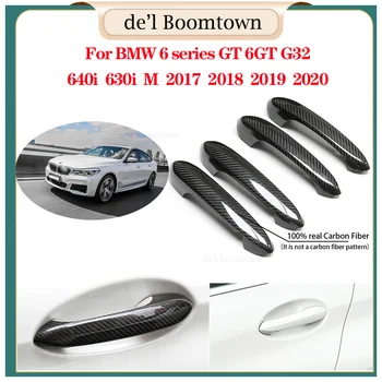 Nové Dvere Auta Rukoväť Kryt príslušenstvo 100% Reálne Uhlíkových Vlákien Pre BMW 6 séria GT 6GT G32 640i 630i M 2017 2018 2019 2020