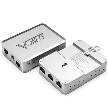 VONETS Priemyselné Gigabit Switch 1000M, PoE 5 Port Gigabit Ethernet Sieťový Prepínač, Ethernet Splitter Plug & Play Kovové VSP500
