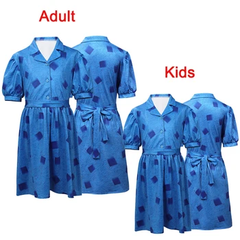 Roald Dahls Matilda Hudobné Cosplay Kostým Žena Dievčatá Roleplay Blue Print Šaty Dospelých Deti Na Halloween Party Hranie Rolí Oblek