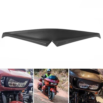 Black Motocykel Svetlometu Výbava Svetlomet Obočie Viečka Hornej Tip Kryt Clonu Prízvuk ABS Plastu pre Harley Road Glide 2015-2020