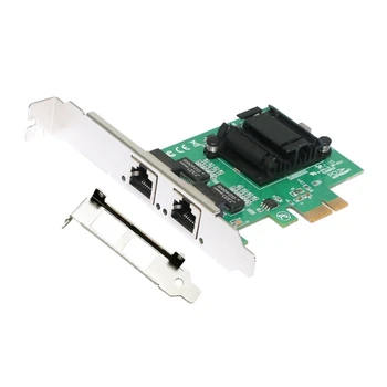 Vysoká Rýchlosť PCIeX4 DualPort ServerNetwork 2xRJ45 Port LanAdapter Karta 10/100/1000M, Radič