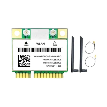 RTL8822CE Karty WiFi+2XAntenna 1200Mbps 2.4 G+5 ghz pripojenie 802.11 AC Siete Mini PCIe BT 5.0 Podporu Notebooku/PC /11